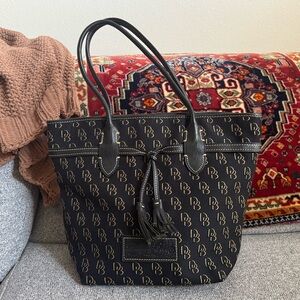 Dooney and Bourke Monogram Tote Bag in Black